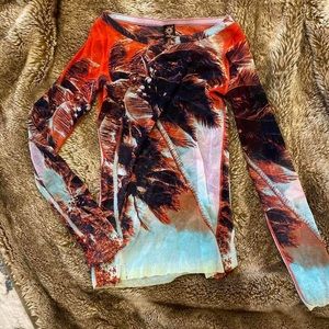 JPG 90s vintage mesh palm tree size small